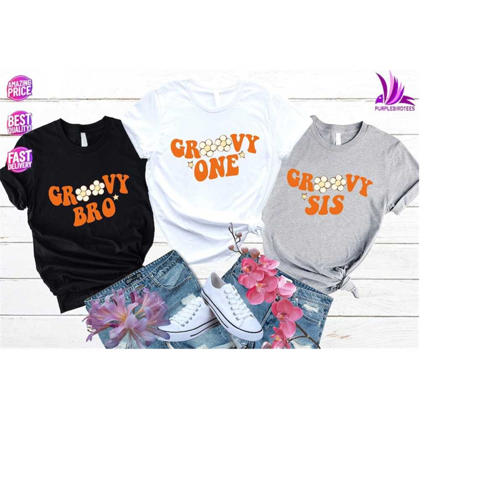 Groovy Mama Shirt, Groovy Mini Shirt, Matching Mommy And Me Shirt, Hippie Flower Power Shirt, Groovy Vibes Shirt, Family.jpg