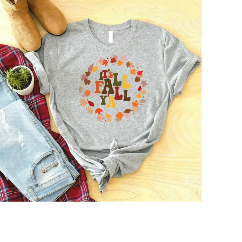It's Fall Y'all Shirt, Thanksgiving Shirt, Funny Turkey Shirt, Autumn Women T-Shirt, Thanksgiving Dinner Shirt, Thanksgi.jpg