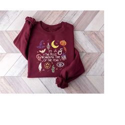 its the most wonderful time of the year sweatshirt ,halloween witch shirt, spooky sweatshirt, halloween pumpkin shirt,