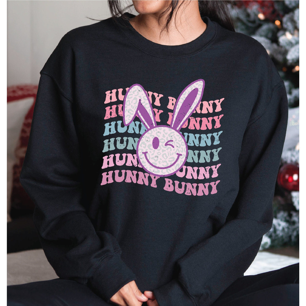 Hunny Bunny Sweatshirt, Happy Easter Day Sweatshirt, Easter Bunny Sweatshirt and Hoodie, A277.jpg