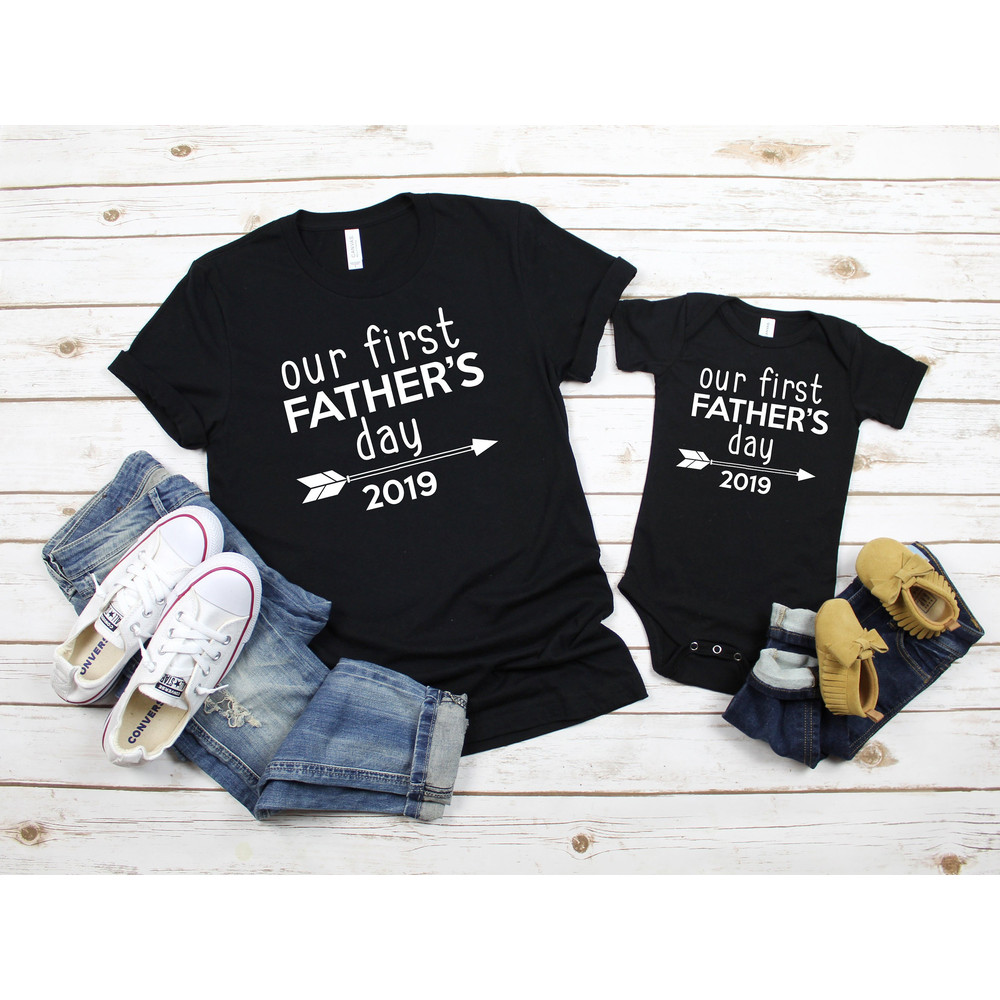 Fathers day 2020, Fathers day gift for husband, Our first Fathers day, First Father's day gift, matching dad and son, family picture shirts.jpg