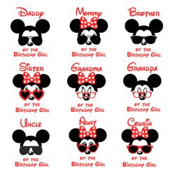 minnie birthday girl svg birthday svg mouse family set svg mouse family birthday svg