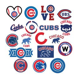 chicago cubs logo bundle svg png mlb svg love cubs svg baseball svg