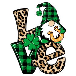 st patricks day svg st patrick gnome svg love leopard and plaid svg patricks day