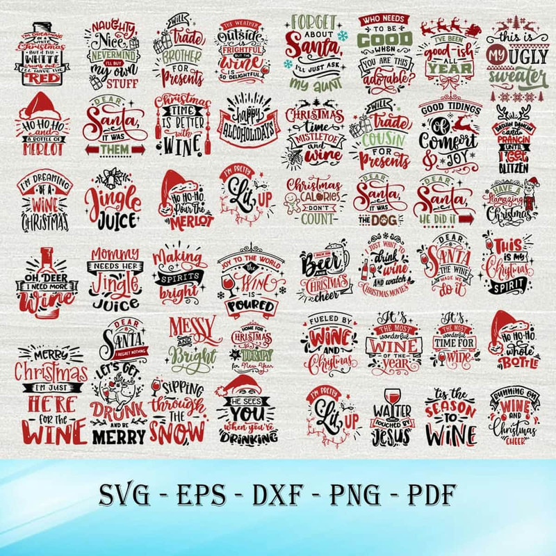 Christmas Quotes Bundle Merry Christmas Sayings Xmas Santa Clause Christmas Tree Reindeer.jpg