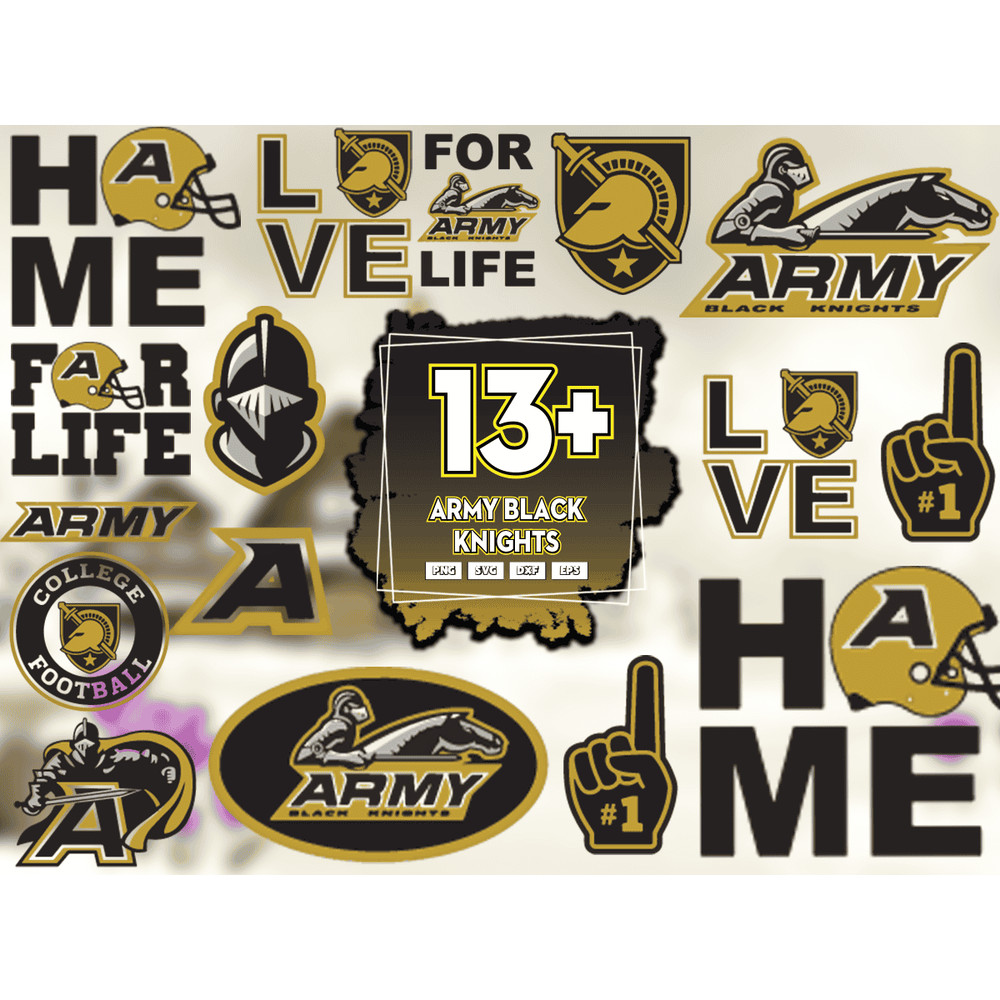 13 Files Army Black Knights Football Svg Bundle, Black Knights Logo.png