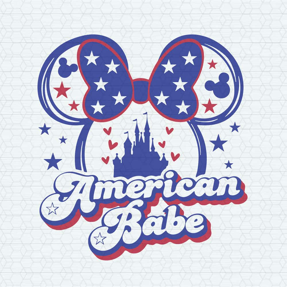 Mouse American Babe SVG Minnie Mouse Castle America Babe SVG.jpg