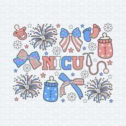 4th of july nicu nurse doodles svg