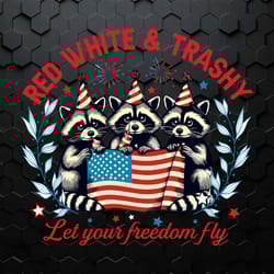 4th of july red white and trashy raccoon png