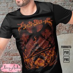 premium asta black clover anime vector t-shirt design template 4