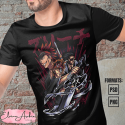 premium bleach anime vector t-shirt design template 3