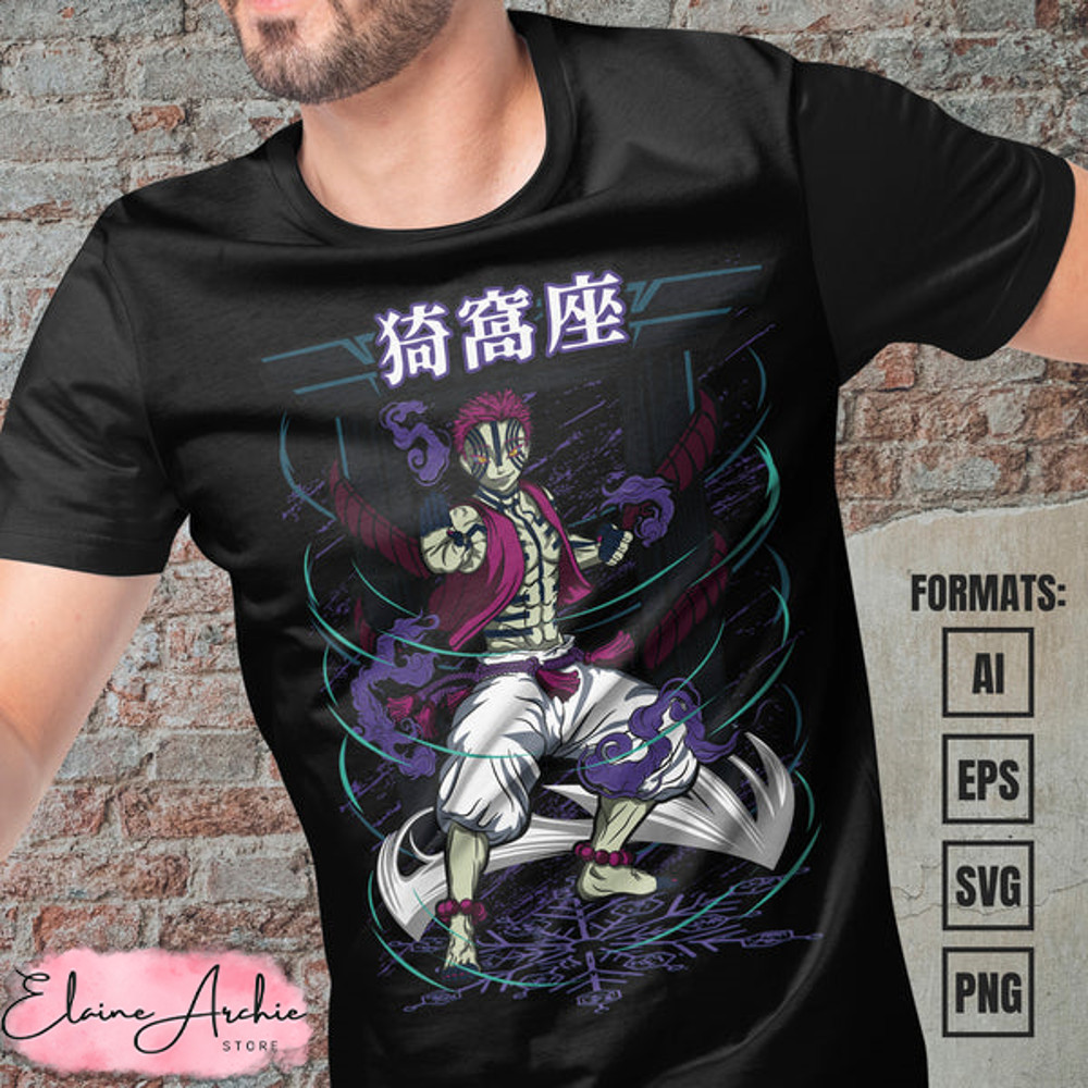 Premium Demon Slayer Anime Vector T-shirt Design Template #13.jpg