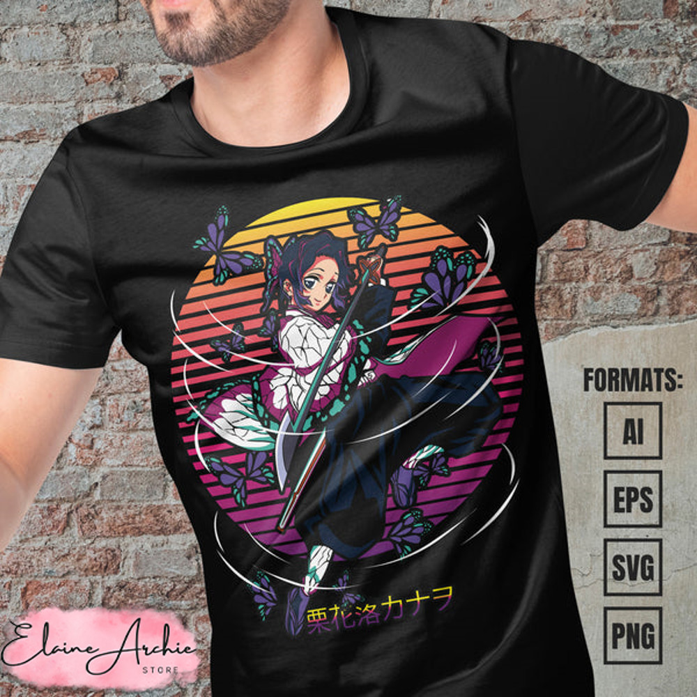 Premium Demon Slayer Anime Vector T-shirt Design Template #27.jpg