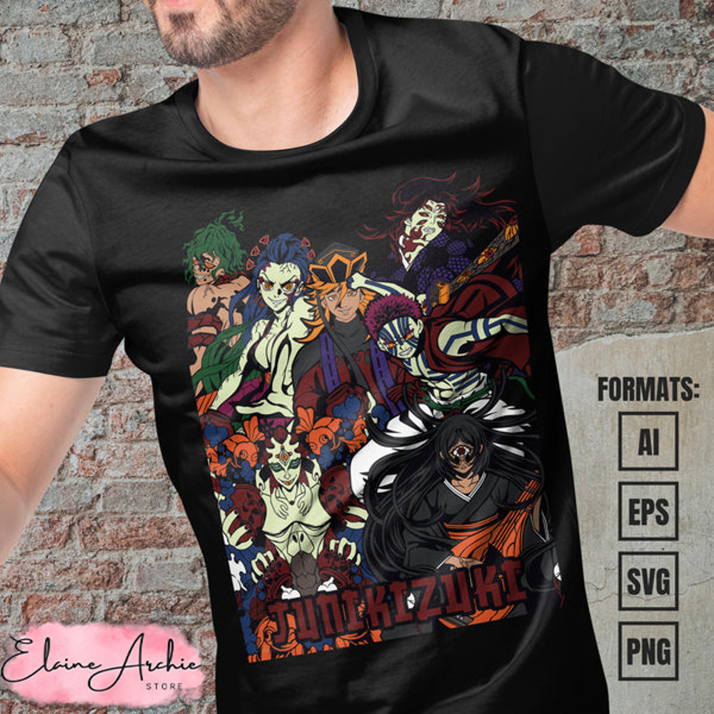 Premium Demon Slayer Anime Vector T-shirt Design Template #29.jpg