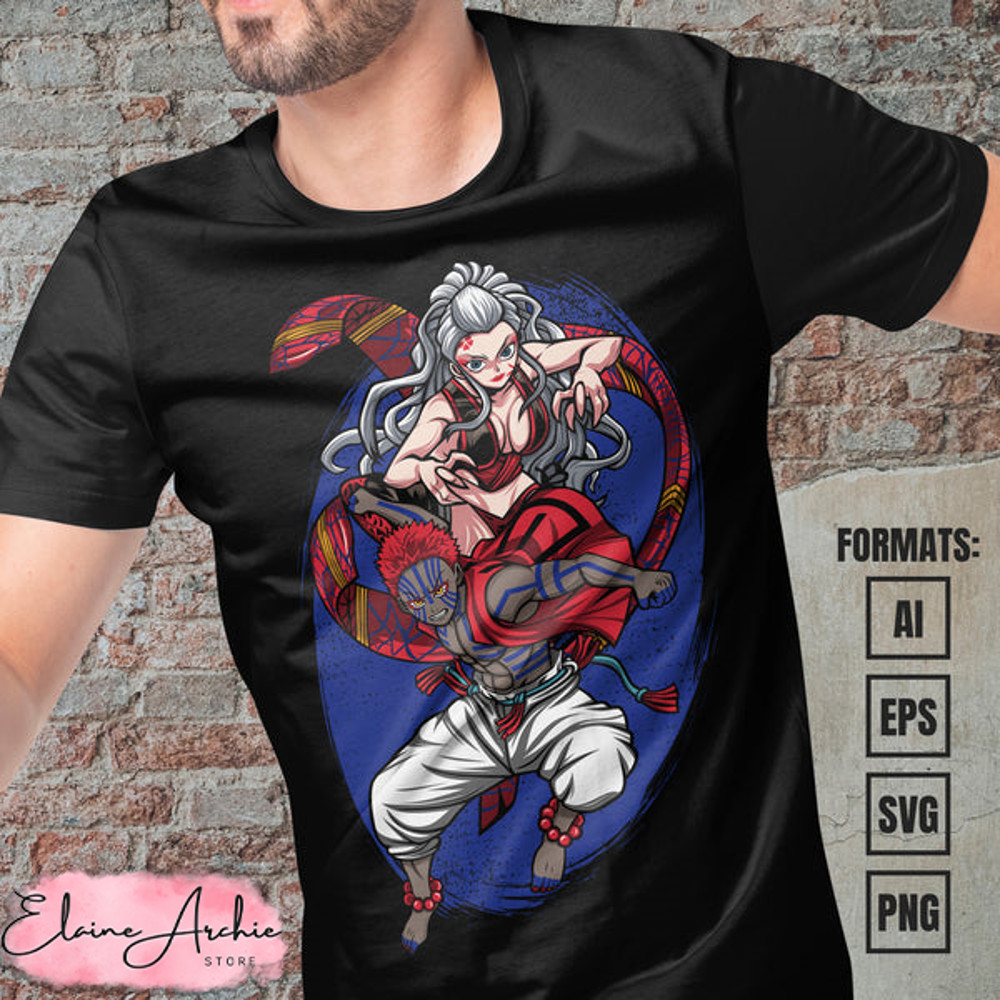 Premium Demon Slayer Anime Vector T-shirt Design Template.jpg