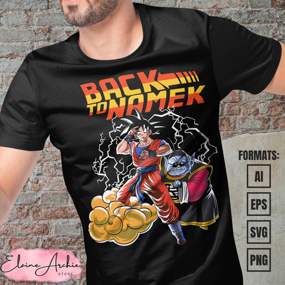Premium Dragon Ball Anime Vector T-shirt Design Template #19.jpg