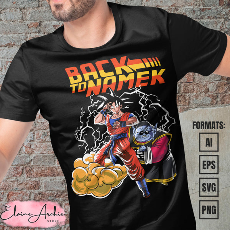 Premium Dragon Ball Anime Vector T-shirt Design Template #19.jpg