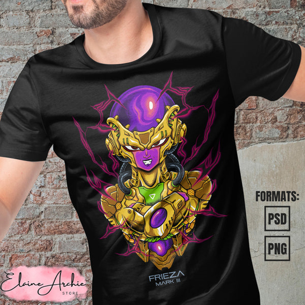 Premium Frieza Dragon Ball Anime Vector T-shirt Design Template #5.jpg
