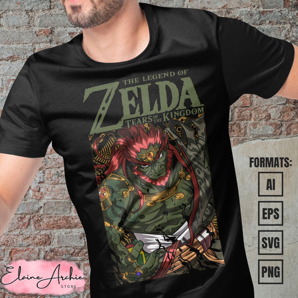 Premium Ganon Zelda Vector T-shirt Design Template.jpg