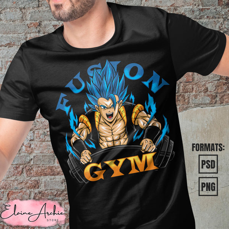 Premium Gogeta Dragon Ball Vector T-shirt Design Template.jpg