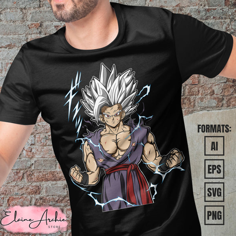 Premium Gohan Beast Dragon Ball Anime Vector T-shirt Design Template.jpg