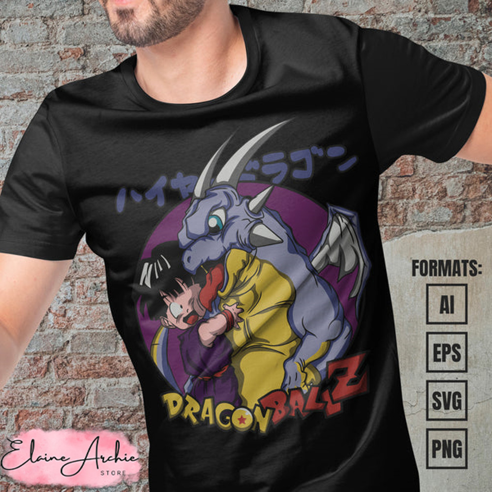 Premium Gohan Dragon Ball Anime Vector T-shirt Design Template.jpg