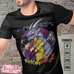 premium gohan dragon ball anime vector t-shirt design template