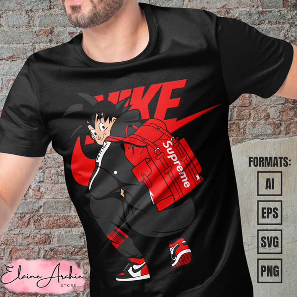 Premium Goku Dragon Ball Anime Vector T-shirt Design Template #5.jpg