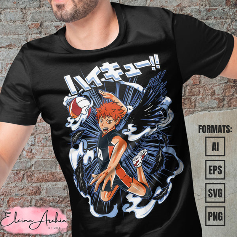 Premium Haikyu Anime Vector T-shirt Design Template #2.jpg