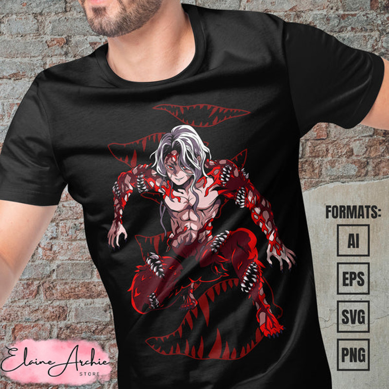 Premium Hell's Paradise Jigokuraku Anime Vector T-shirt Design Template.jpg
