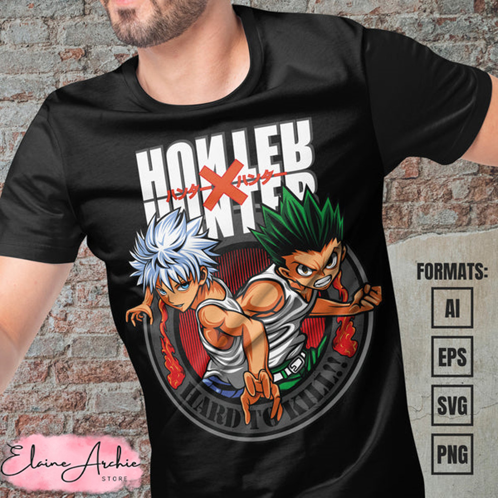 Premium Hunter x Hunter Anime Vector T-shirt Design Template #3.jpg