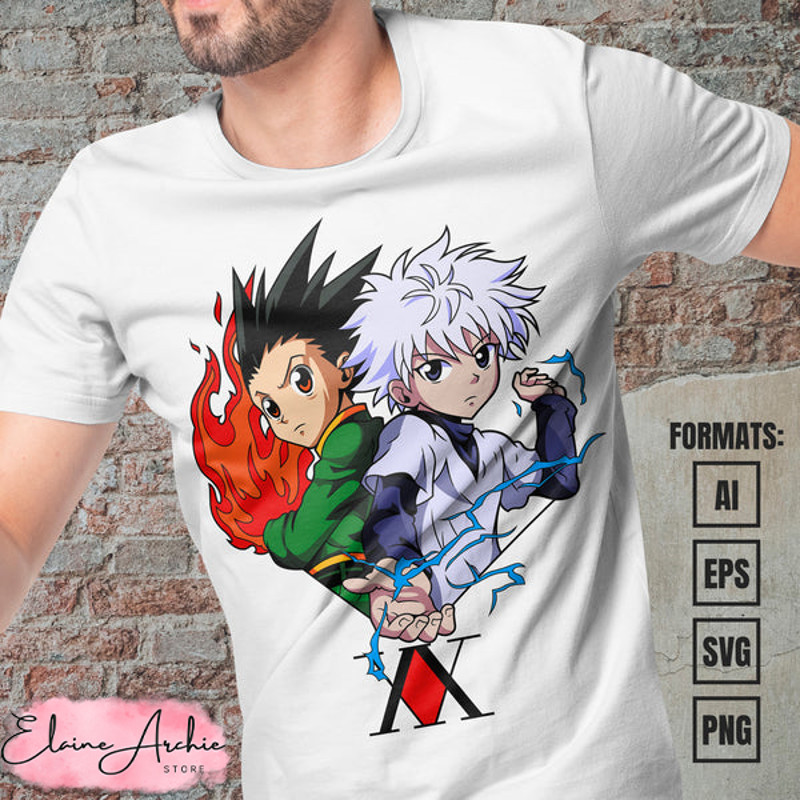 Premium Hunter x Hunter Anime Vector T-shirt Design Template #7.jpg