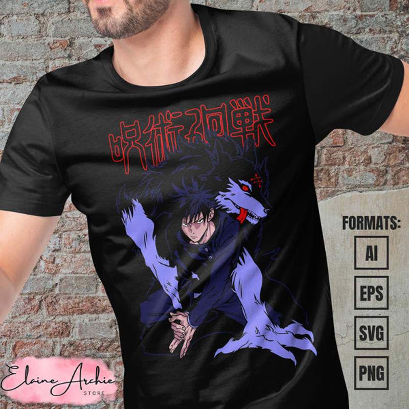 Premium Jujutsu Kaisen Anime Vector T-shirt Design Template #12.jpg