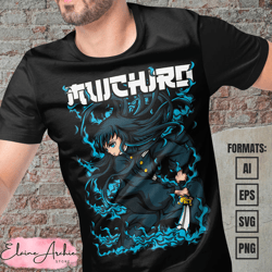 premium muichiro demon slayer anime vector t-shirt design template 7