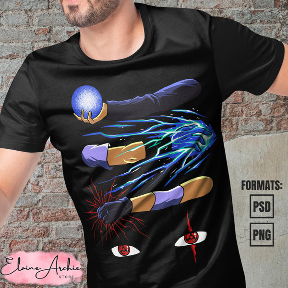 Premium Naruto Anime Vector T-shirt Design Template #7.jpg