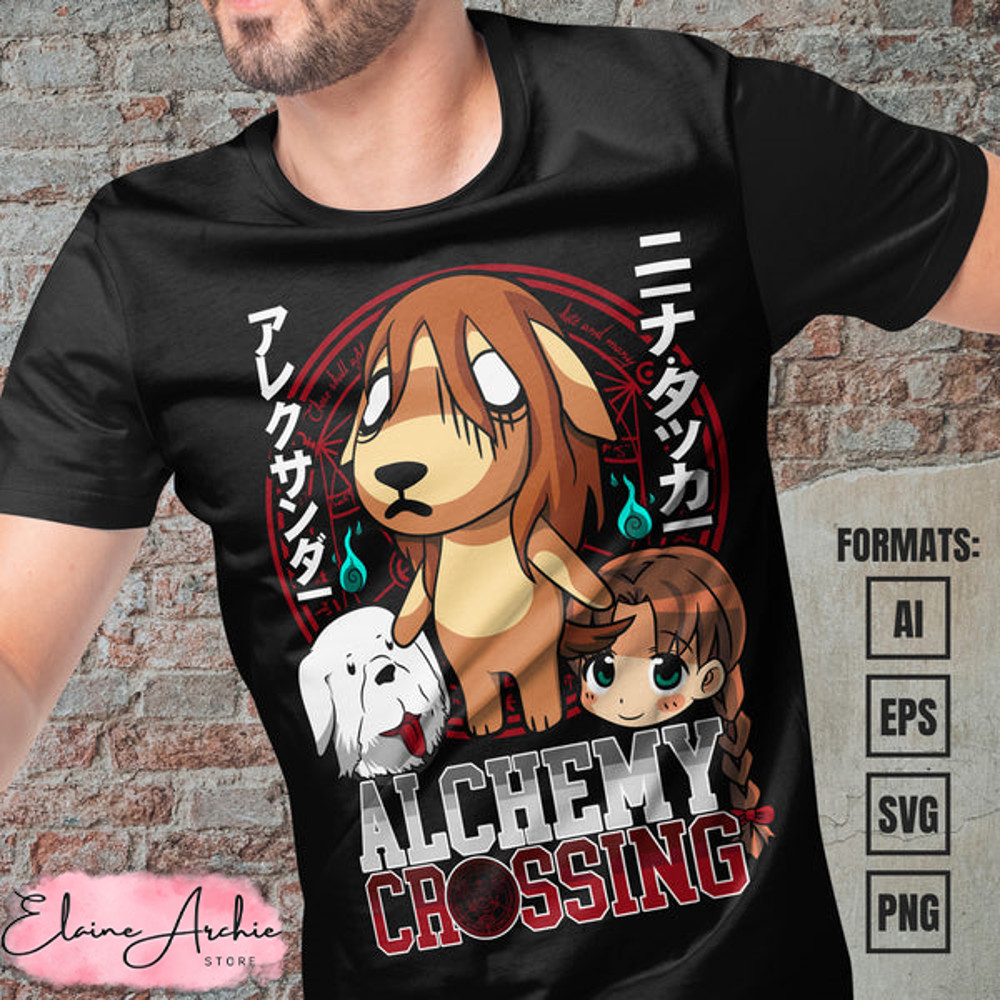 Premium Nina Tucker Fullmetal Alchemist Anime Vector T-shirt Design Template.jpg