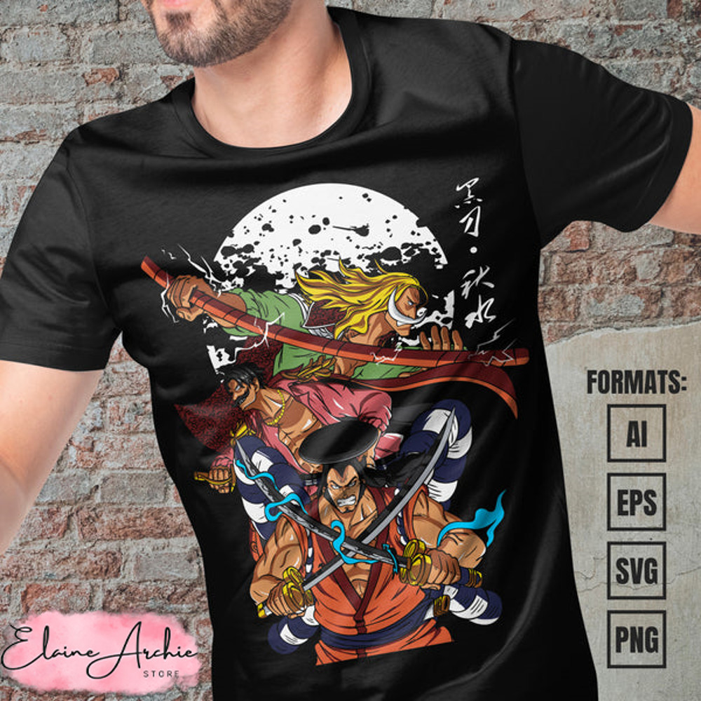 Premium One Piece Anime Vector T-shirt Design Template #19.jpg