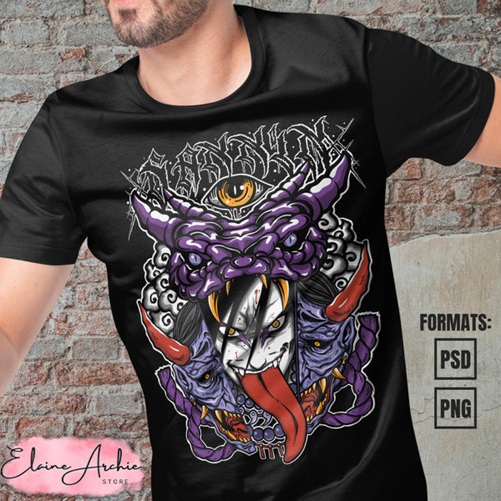 Premium Orochimaru Naruto Anime Vector T-shirt Design Template.jpg