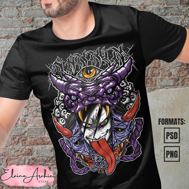 Premium Orochimaru Naruto Anime Vector T-shirt Design Template.jpg