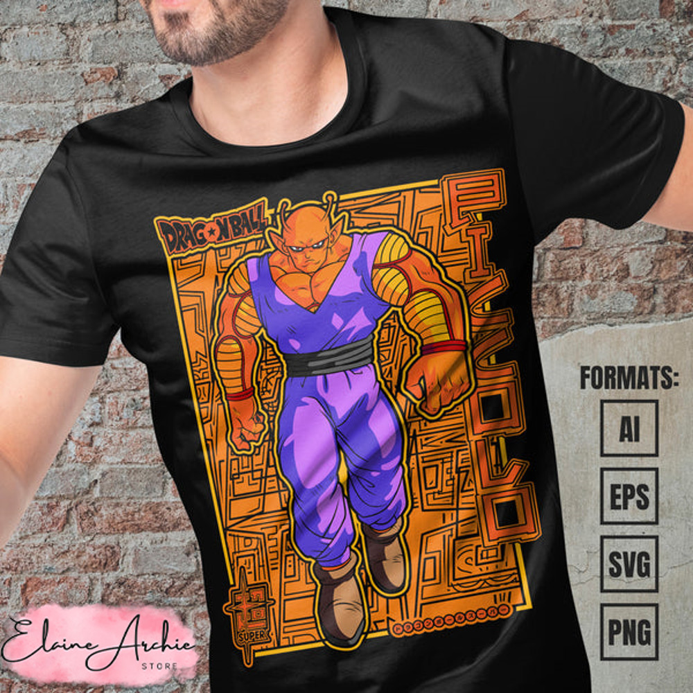 Premium Piccolo Dragon Ball Anime Vector T-shirt Design Template.jpg