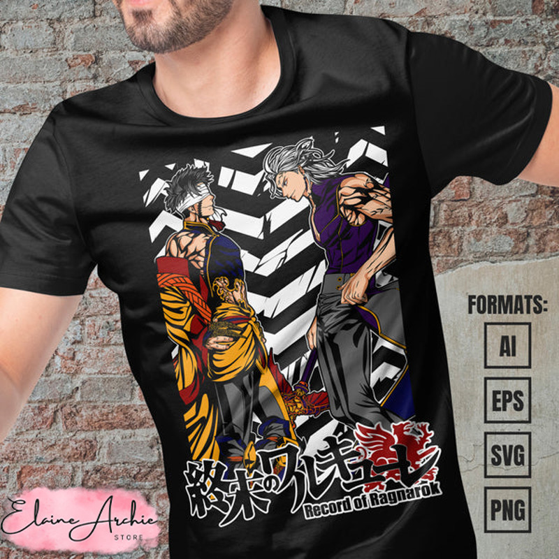Premium Record Of Ragnarok Anime Vector T-shirt Design Template #2.jpg