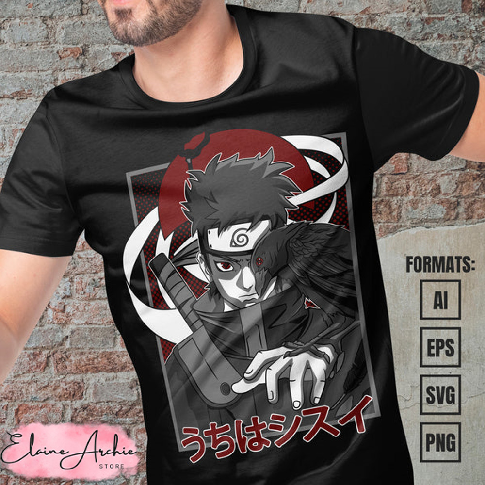 Premium Shisui Uchiha Naruto Anime Vector T-shirt Design Template.jpg