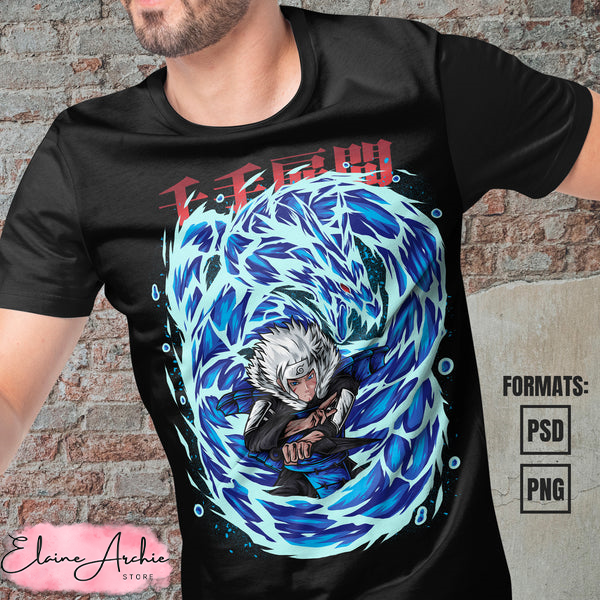 Tobi Rama Vector Premium Tobirama Senju Naruto Anime Vector T-shirt Design Te - Inspire ...