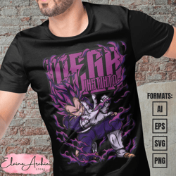 premium vegeta ego dragon ball anime vector t-shirt design template 4