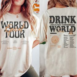 epcot drink around the world tour shirt, walt disney world, mickey and friends, epcot center 1982 shirt, disney epcot