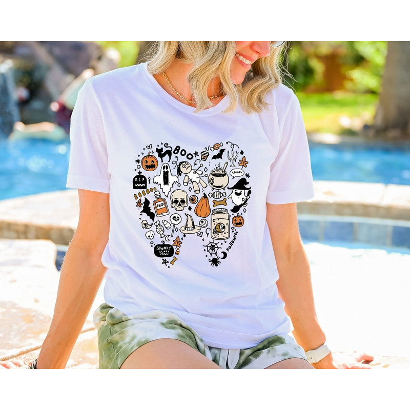 Funny Halloween Dentist Shirt, Spooky Halloween Dental T-Shirt, Dental Hygienist Shirt, Halloween Gifts For Dentist.jpg