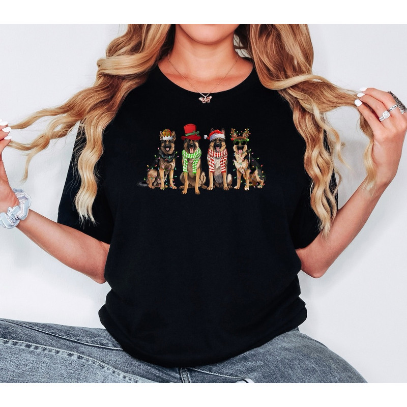 German Shepherd Shirt, Dog Lover Gift, Holiday Shirt, Christmas German Shepherd Shirt, Christmas Shirt, Dog Mom Shirt.jpg