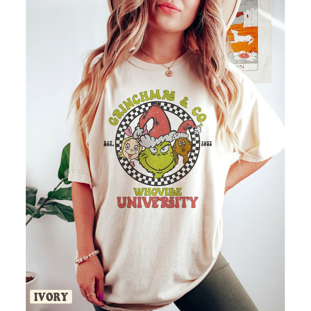 Grinch Christmas Shirt, Retro Merry Grnchmas, Grinchmas Shirt, Whovillee University Christmas, Merry Christmas Gift.jpg