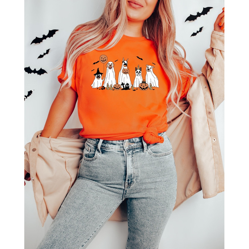 Halloween Shirt, Halloween Shirt, 2023 Happy Halloween, Retro Spooky Season, Ghost Shirt, Halloween Dog Shirt, Ghost Dog.jpg