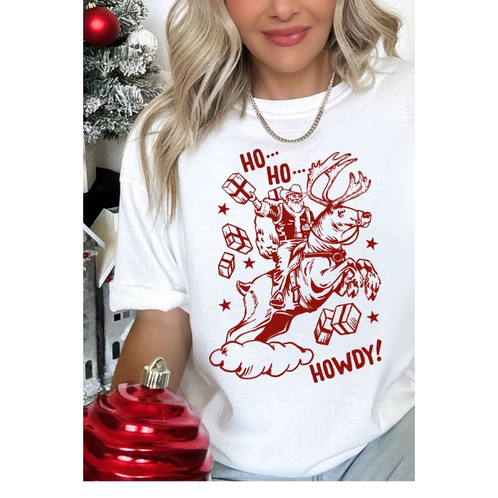 Howdy Santa Shirt, Cowboy Christmas Shirt, Retro Holiday TShirt, Western Christmas T- Shirt Christmas Gift, Cowboy.jpg